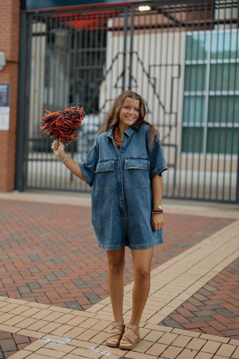 Medium Wash Oversize Romper