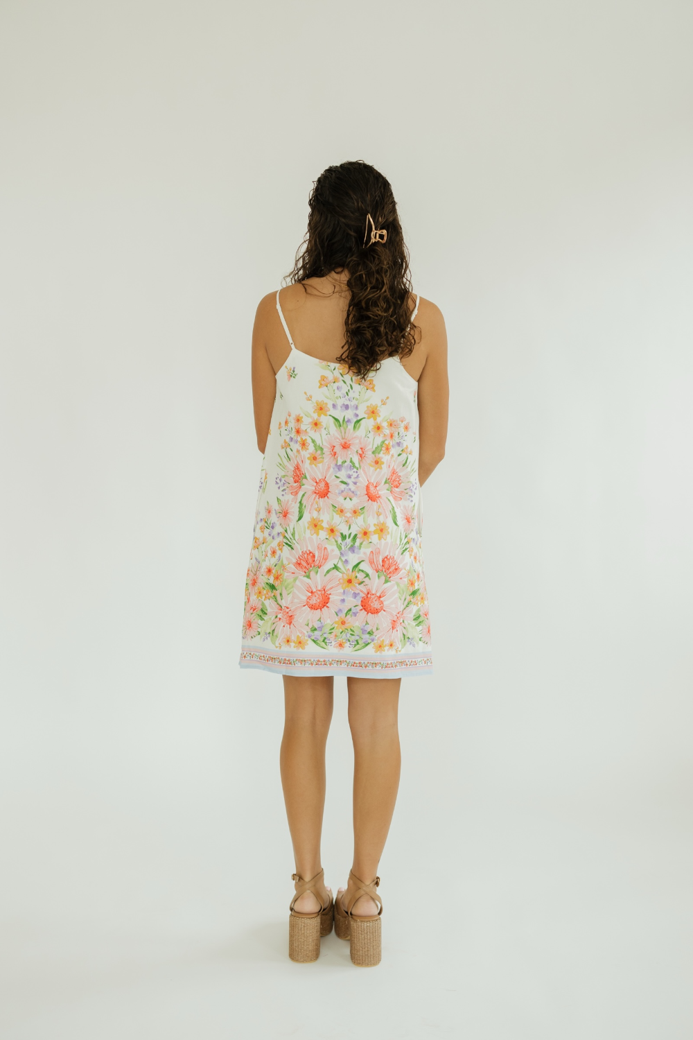 Bren Floral Border Print Mini Dress (XS-XL)