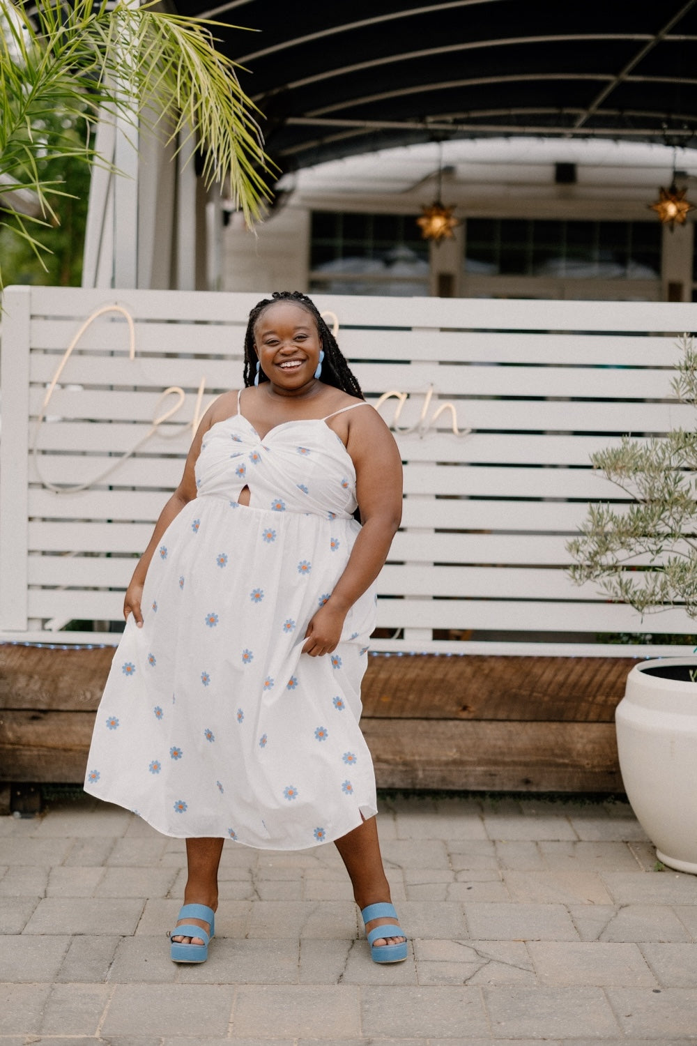 Daisy Embroidered Cut Out Dress (S-3XL) Studio 3:19 Daisy Embroidered Cut Out Dress (S-3XL) Studio 3:19