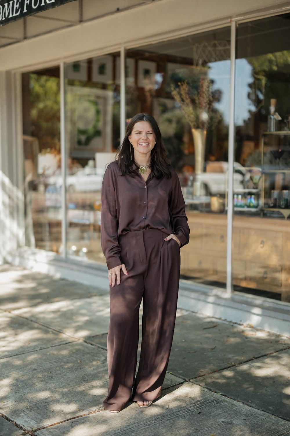 Brooks Espresso Wide Leg Pants (XS-XL)