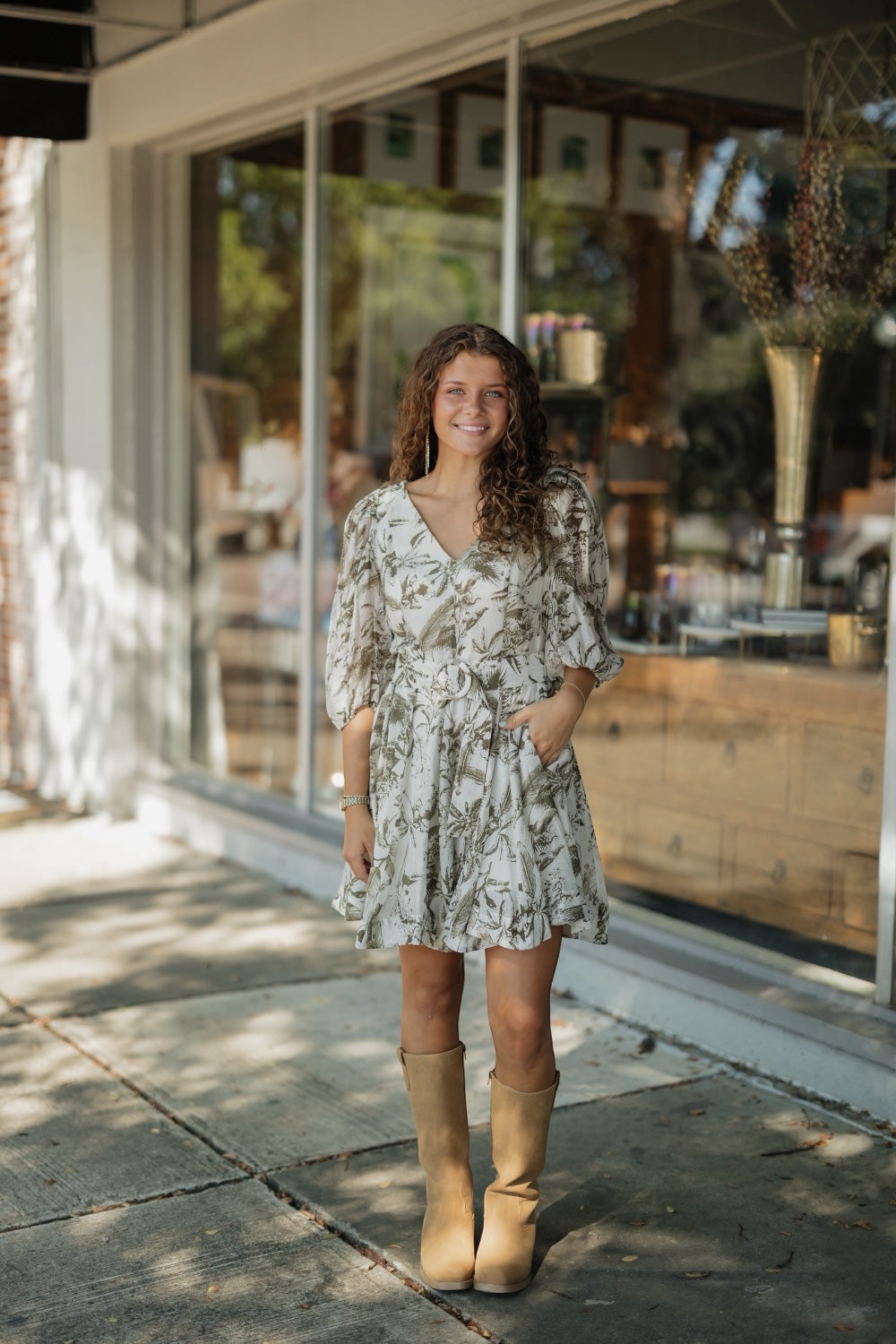Alexis Olive Belted Dress