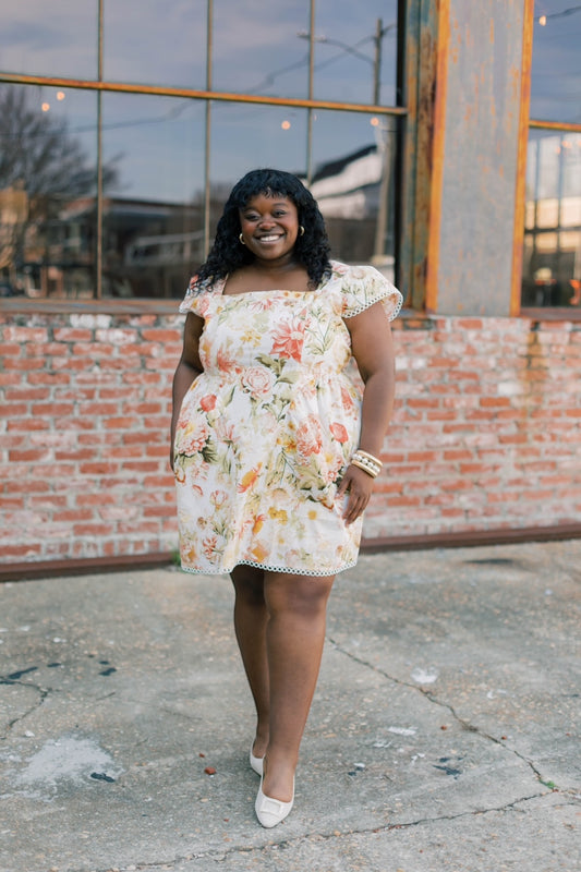 Zury Floral Smoked Mini Dress (XS-3XL)