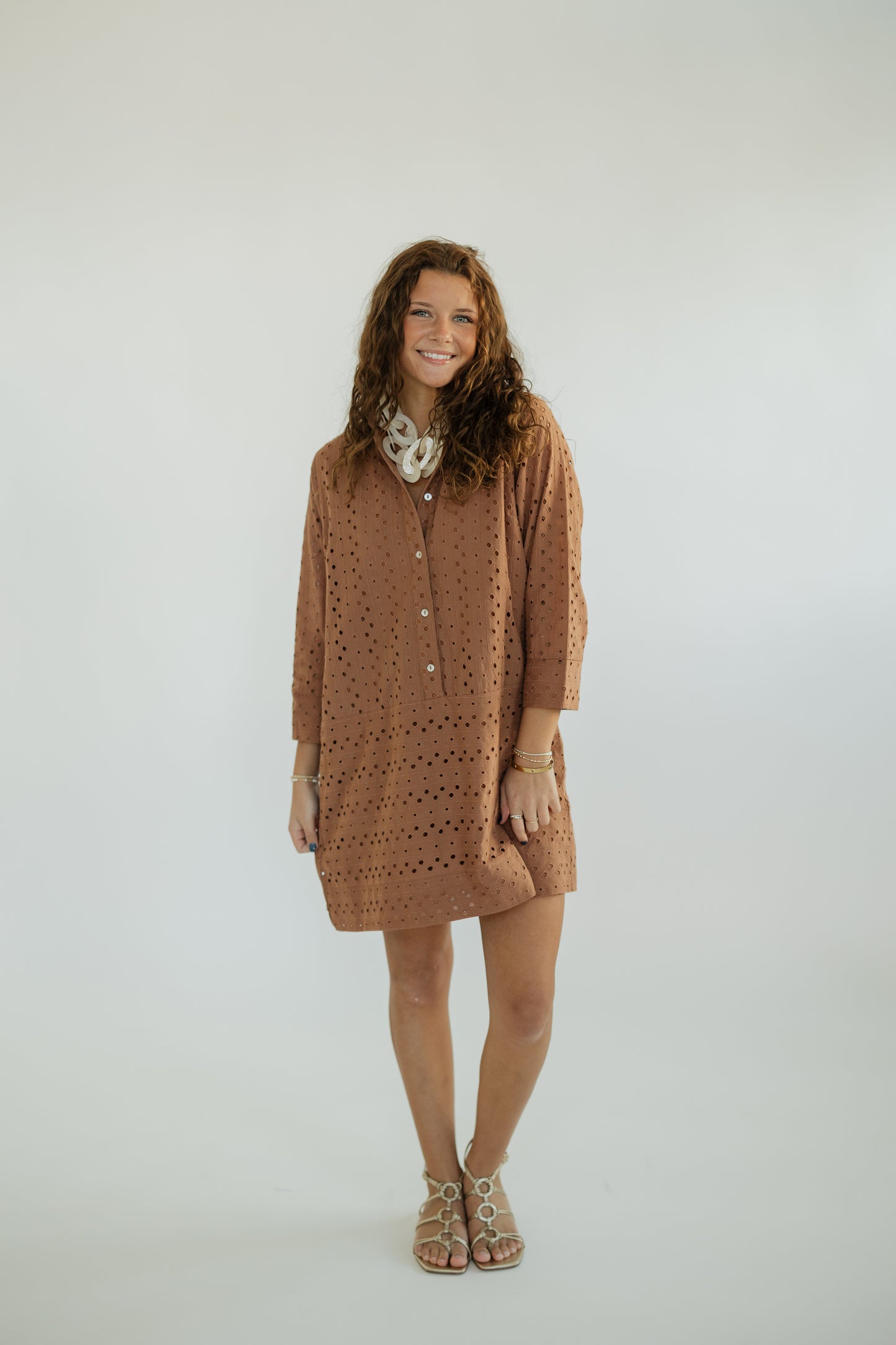 Danny Brown Eyelet Detailed Mini Dress