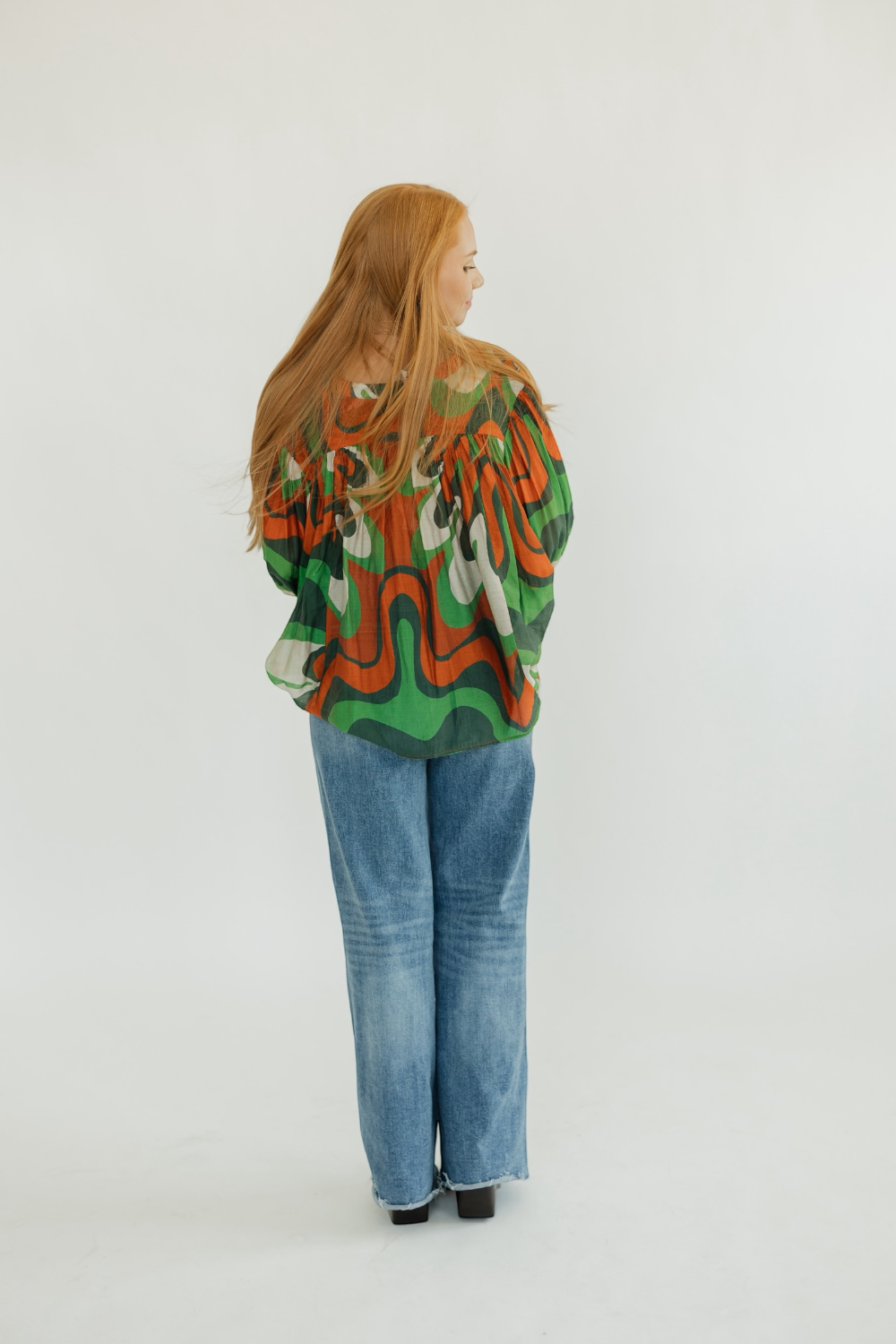 Verdant Flame Blouse