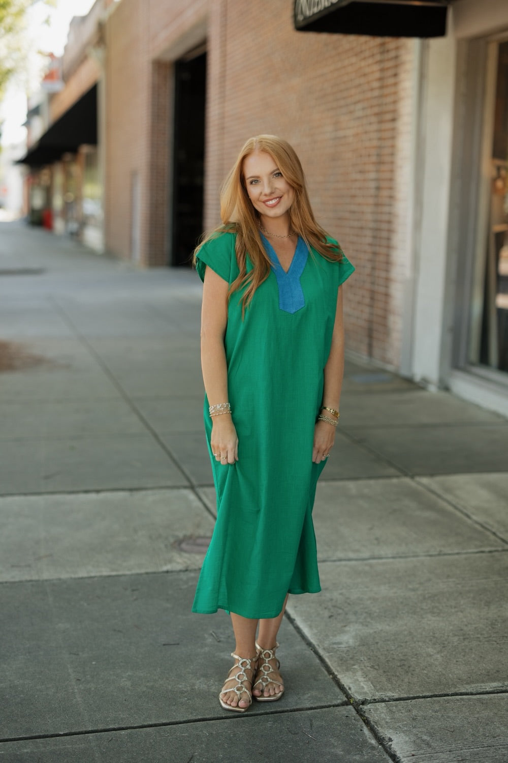 Green/Blue Beach Kaftan