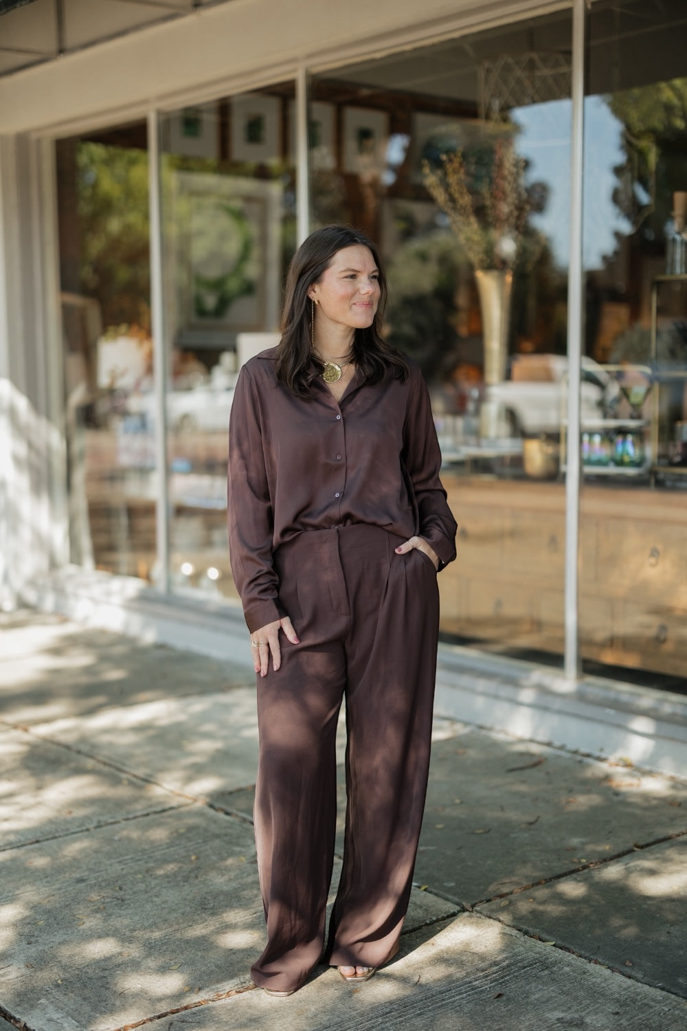 Brooks Espresso Wide Leg Pants (XS-XL)