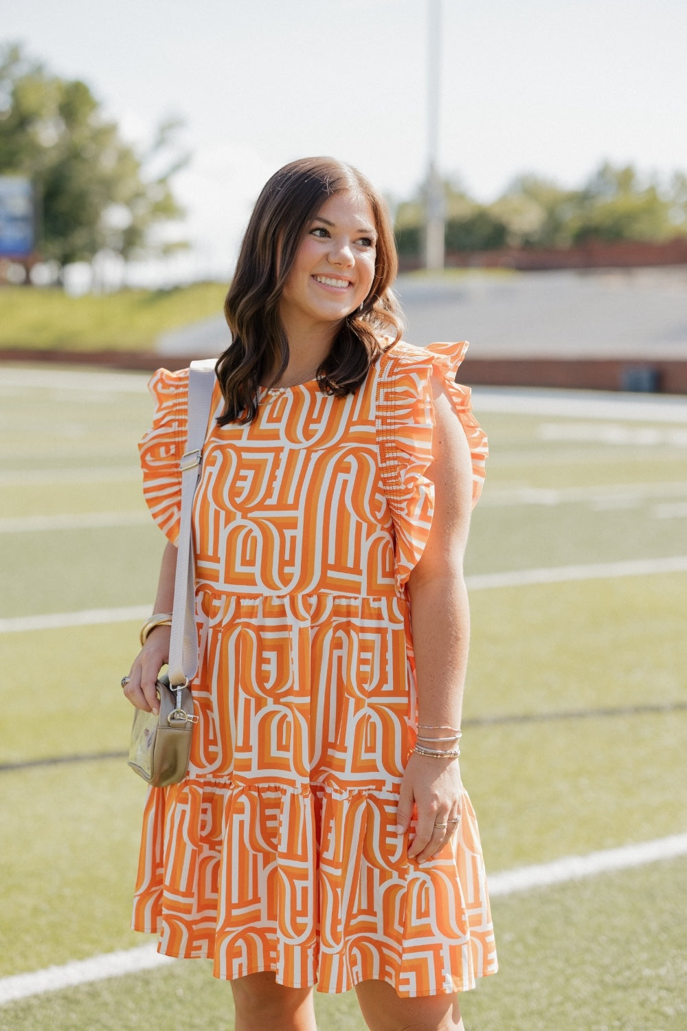 Everly Touchdown Orange Dress (XS-XXL)