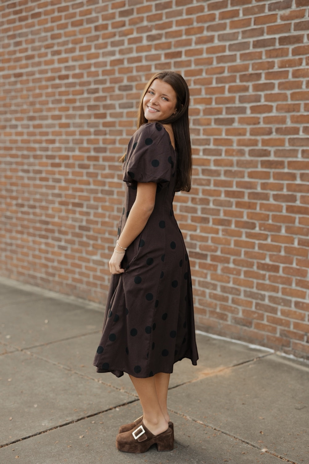 Coco Polka Dot Linen Midi Dress – Studio 3:19