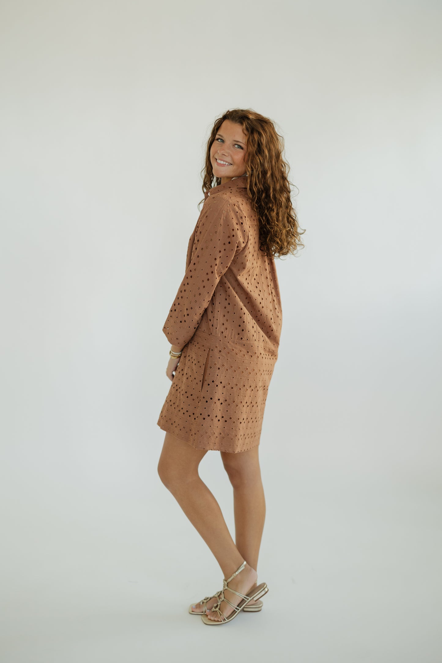 Danny Brown Eyelet Detailed Mini Dress