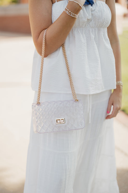 Diamond Pattern Clear Jelly Bag