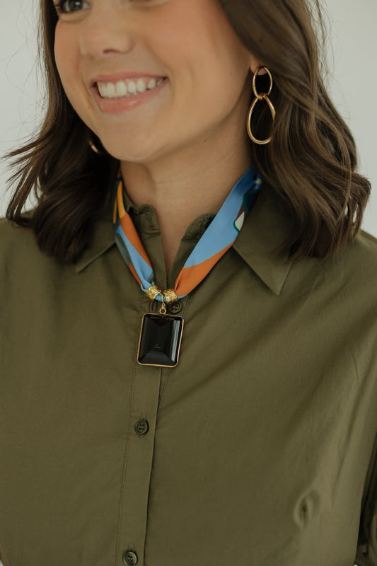 Amber Pendant Twilly Necklace