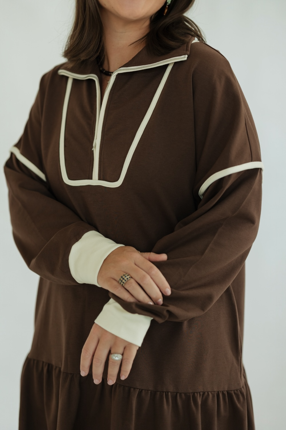 Chocolate Terry Baby Doll Dress (S-3XL)