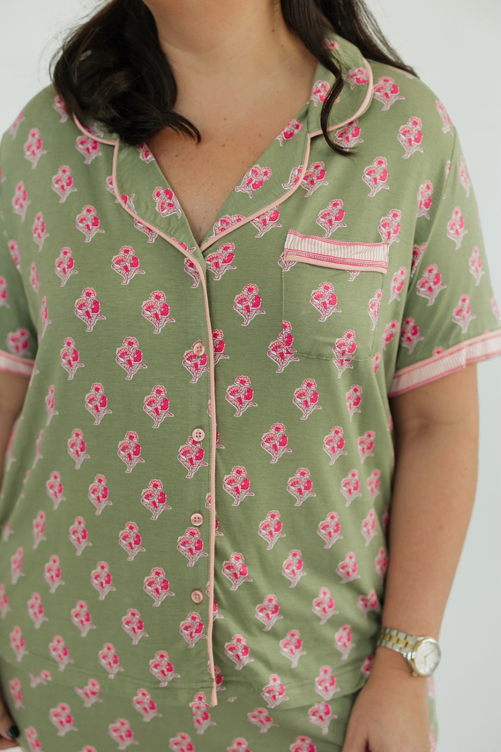 Charlotte Olive Petal Sketch PJ Set (XS-2XL)