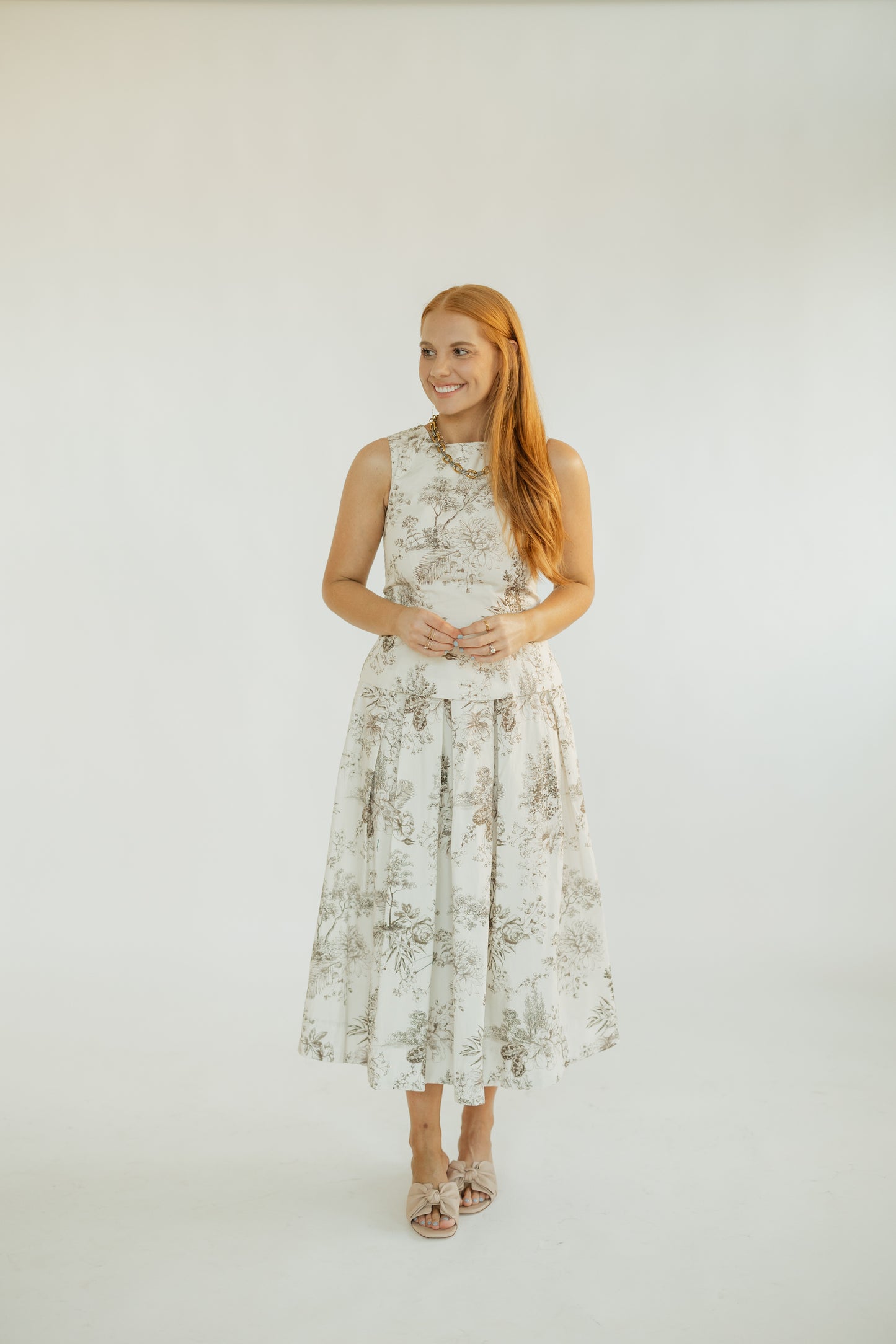 Betty Brown Toile Dart Blouse