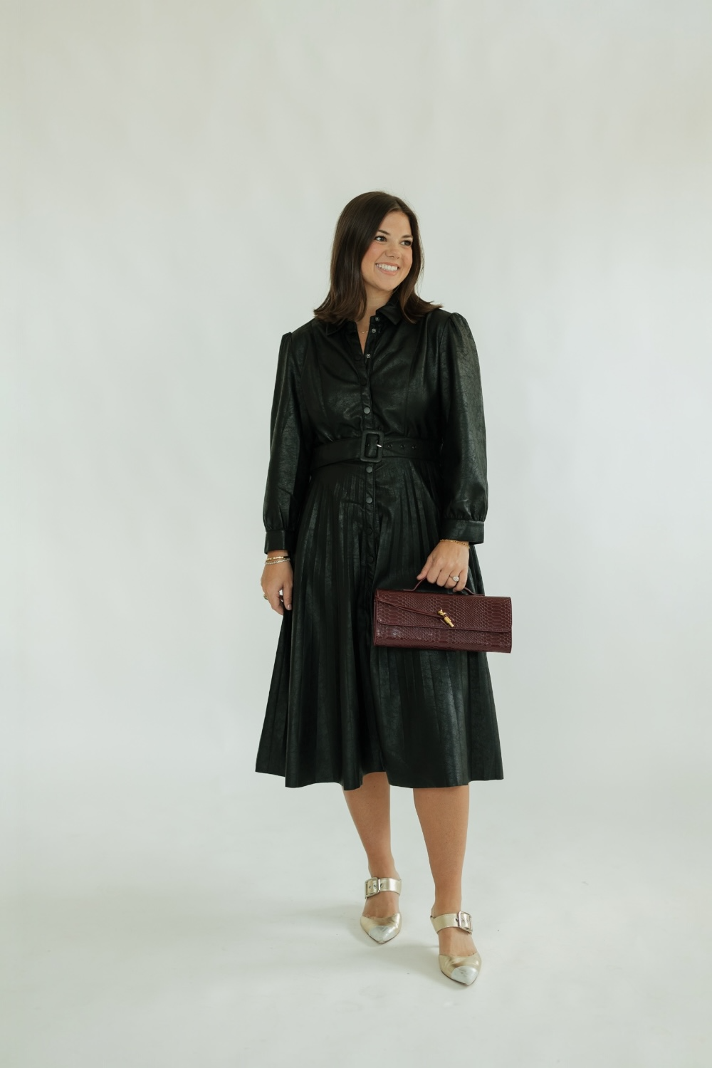 Maxine Black Midi Dress