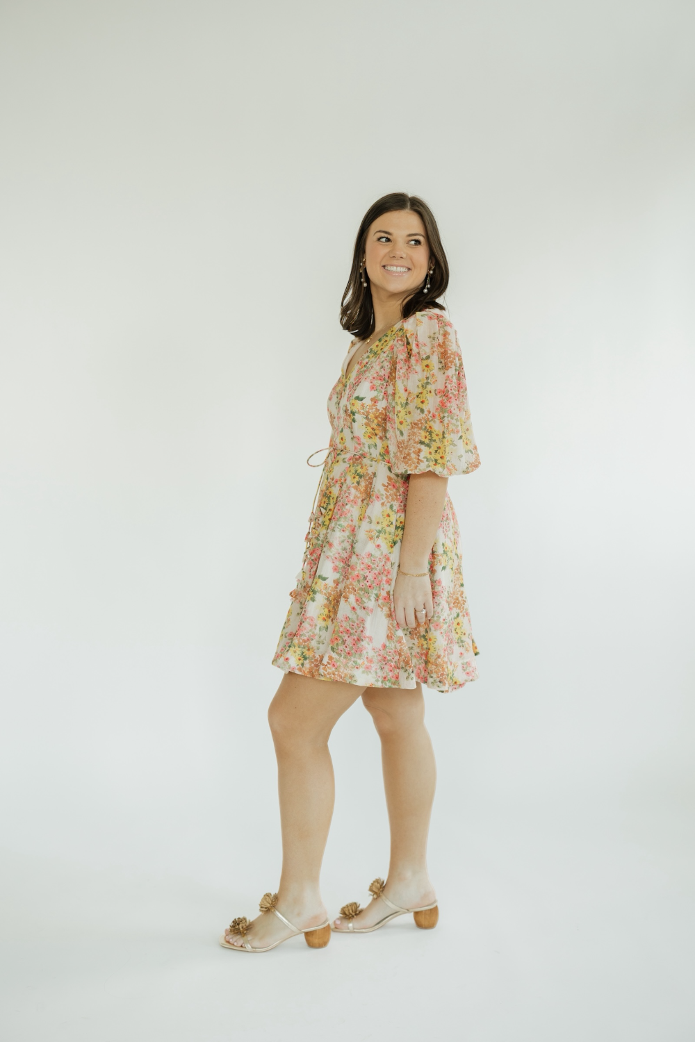 Alexis Multi Floral Belted Dress