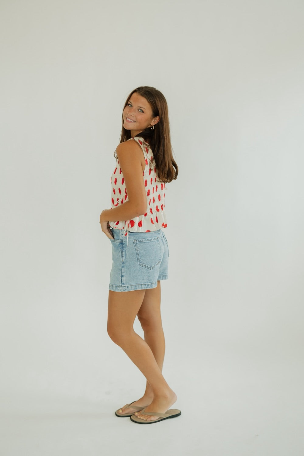 Maeve Red Polka Dot Top