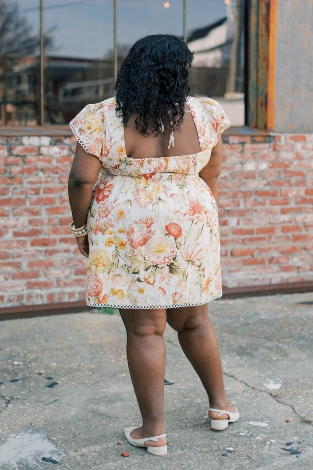 Zury Floral Smoked Mini Dress (XS-3XL)