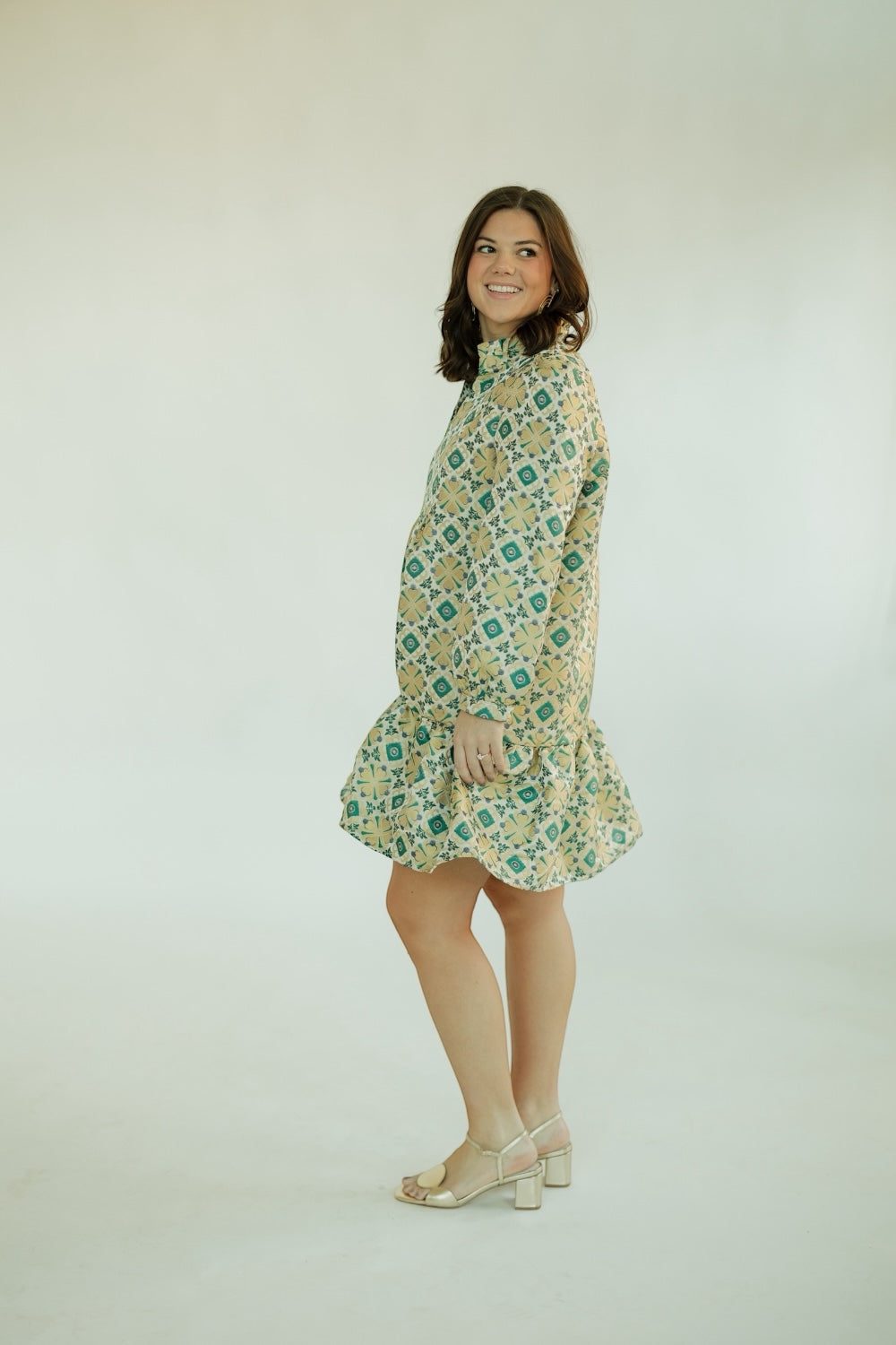 Claire Tile Jacquard Mini Dress