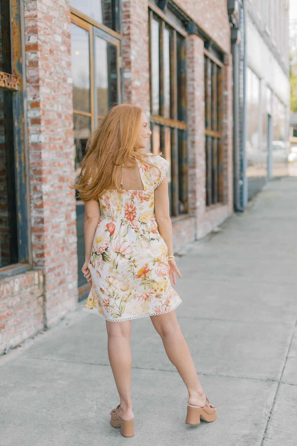 Zury Floral Smoked Mini Dress (XS-3XL)