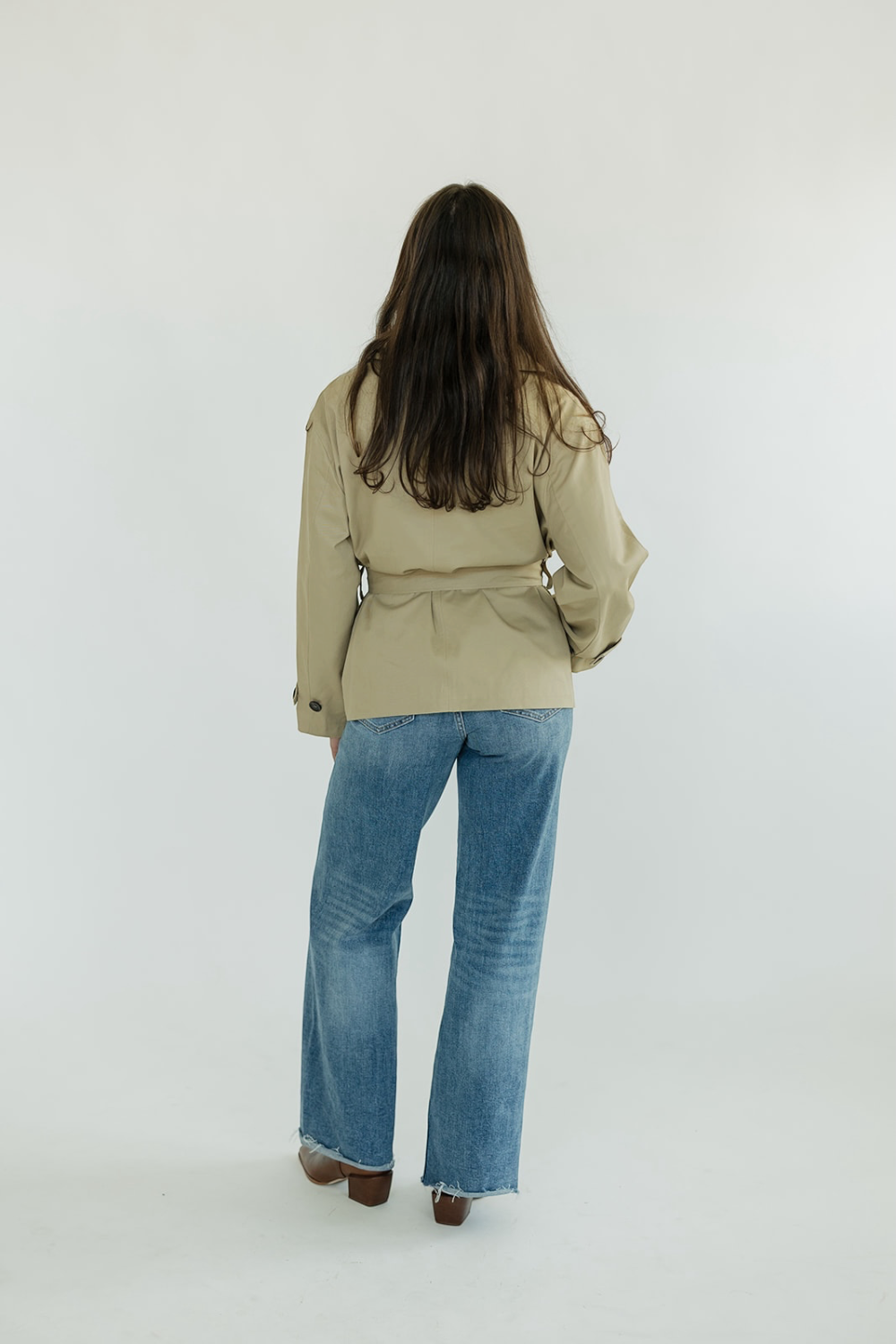 Vivienne Funnel Neck Khaki Jacket