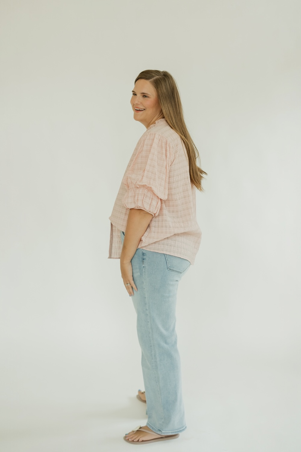 Light Wash High Rise Slim Leg Jean (0-24)