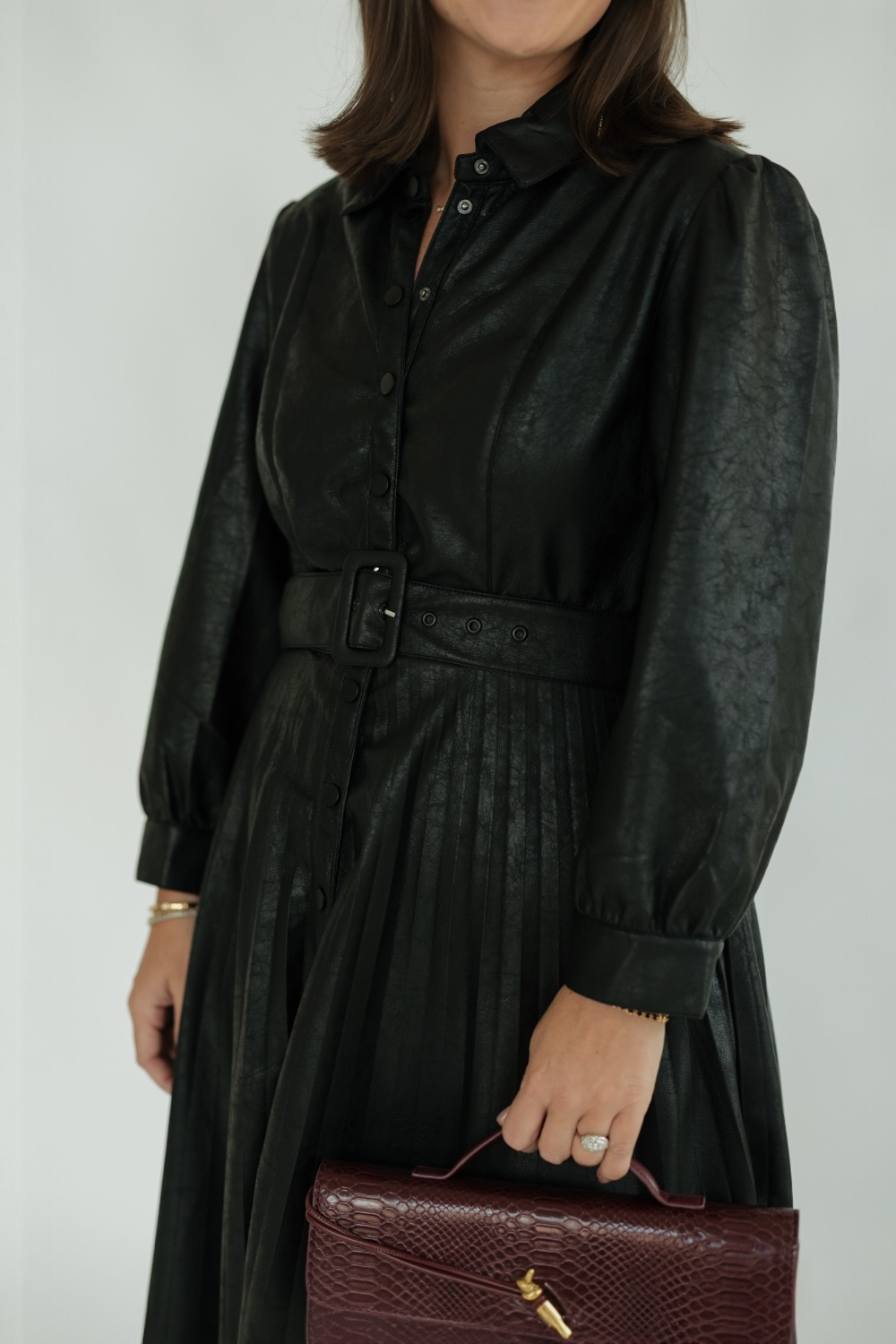Maxine Black Midi Dress