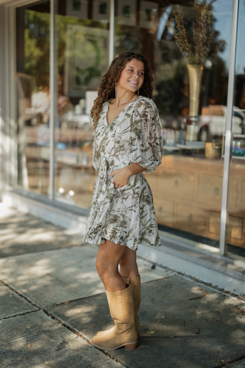 Alexis Olive Belted Dress
