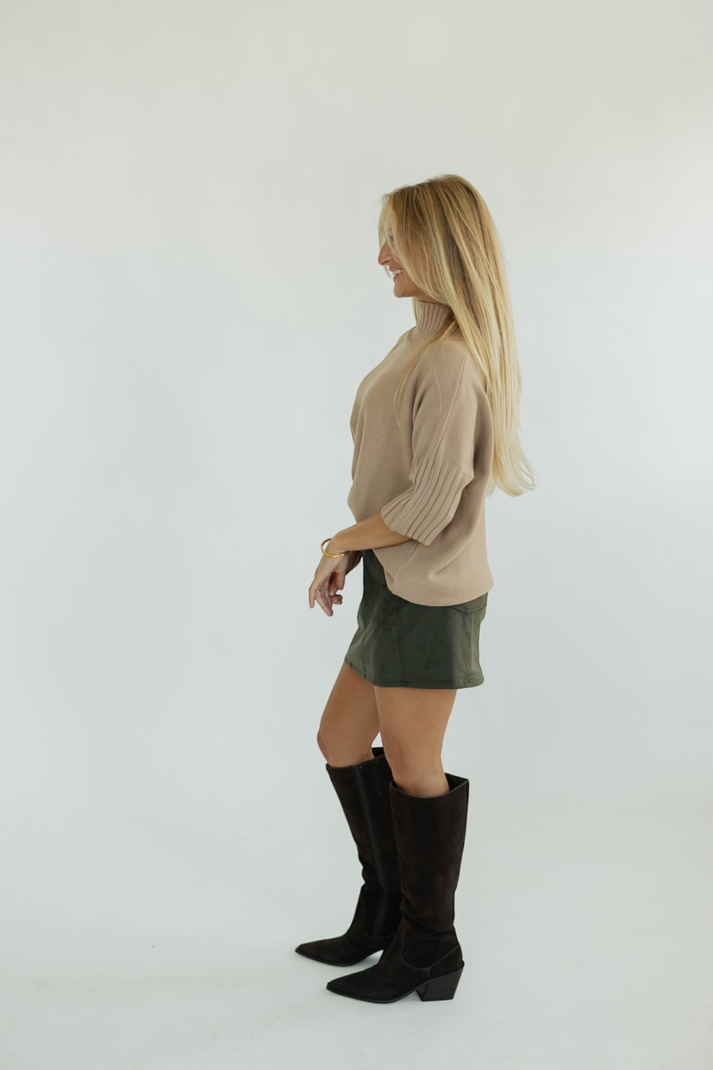 The Maple Turtleneck Sweater in Mocha