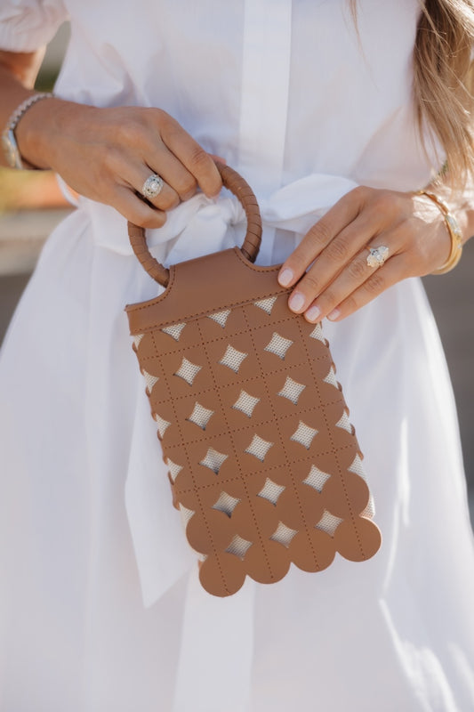 Boba Brown Leather Cell Phone Bag