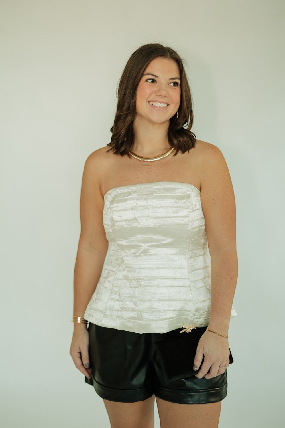 Amy Champagne Sleeveless Top