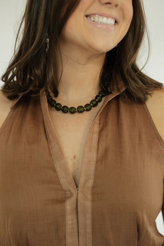 Sage Lucid Glass Necklace by Noonday Collection