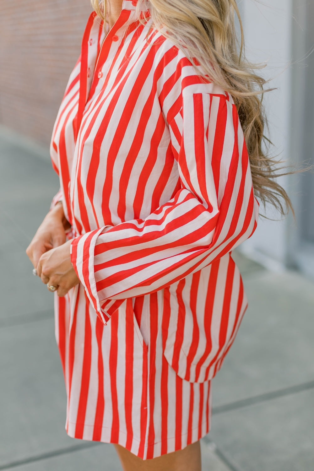Red Cabana Stripes Button Down