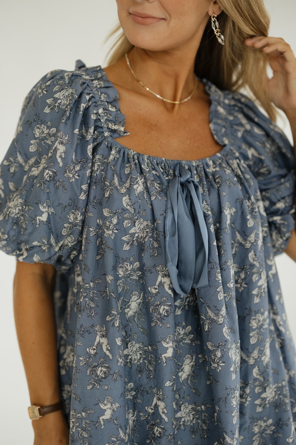 Tara Toile Print Mini Dress