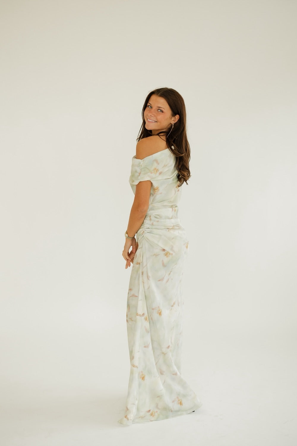 Arta Gathered Mint Dress