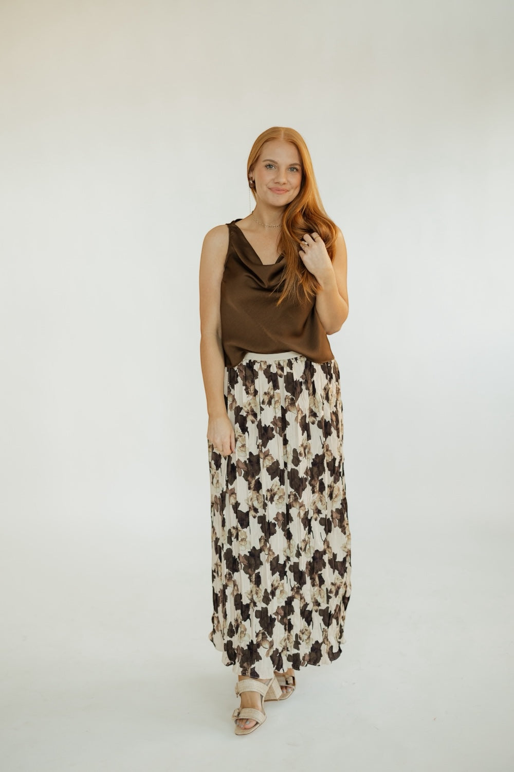 The Satin Brown Denver Top