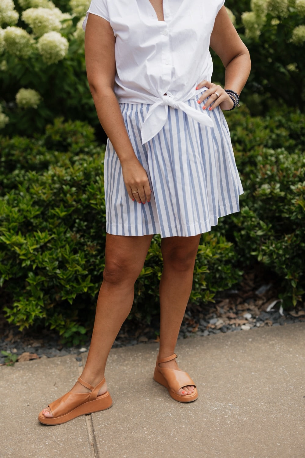 Zara Sky Stripe Mini Skirt (S-3XL)