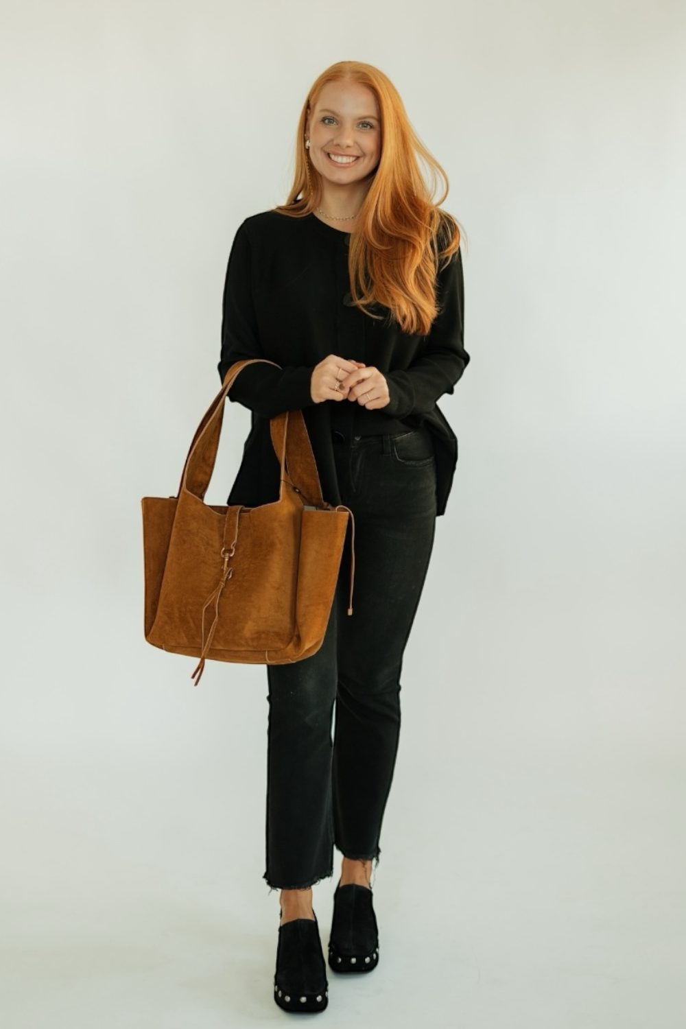 Black Flared Knit Cardigan (S-XL)