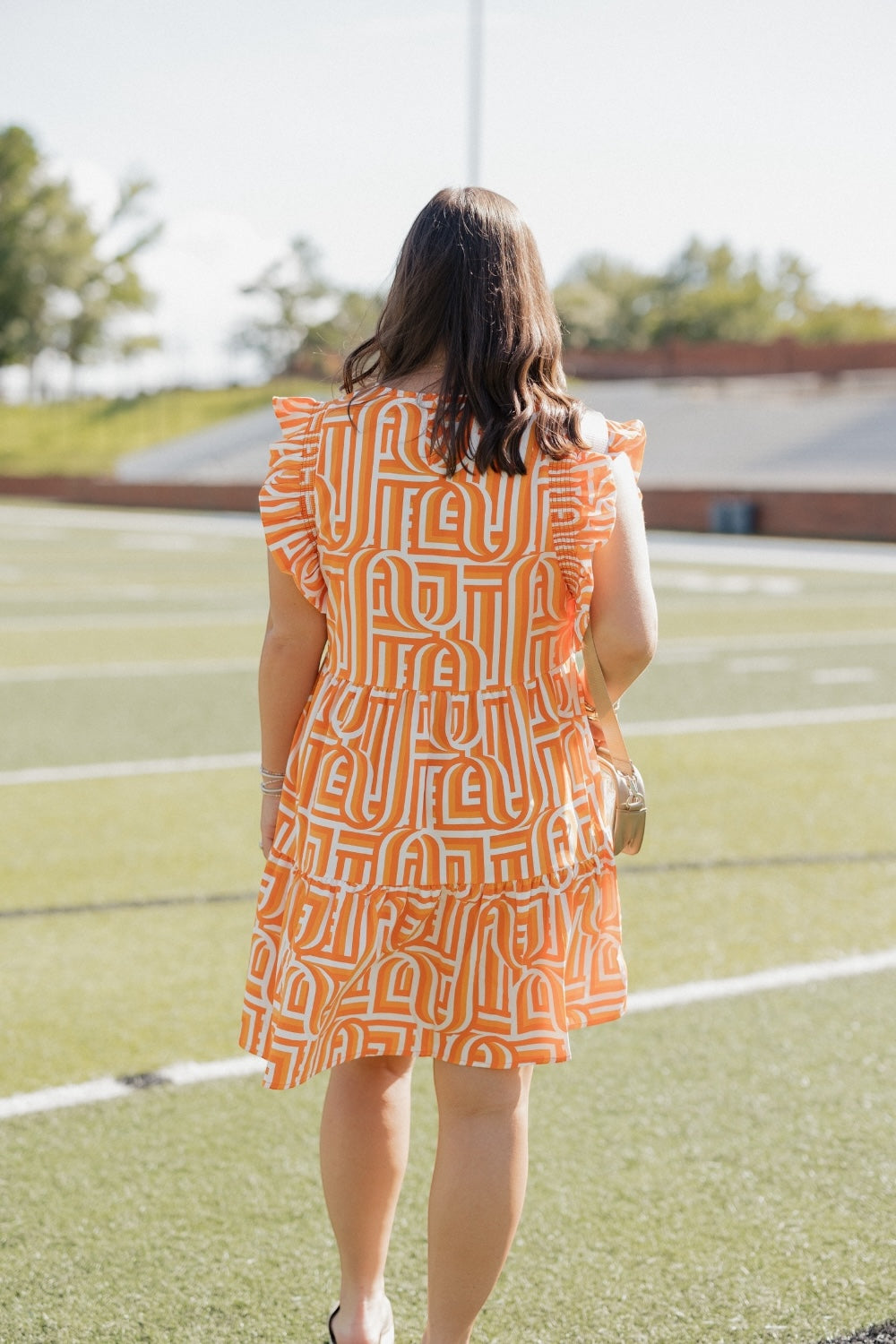 Everly Touchdown Orange Dress (XS-XXL)