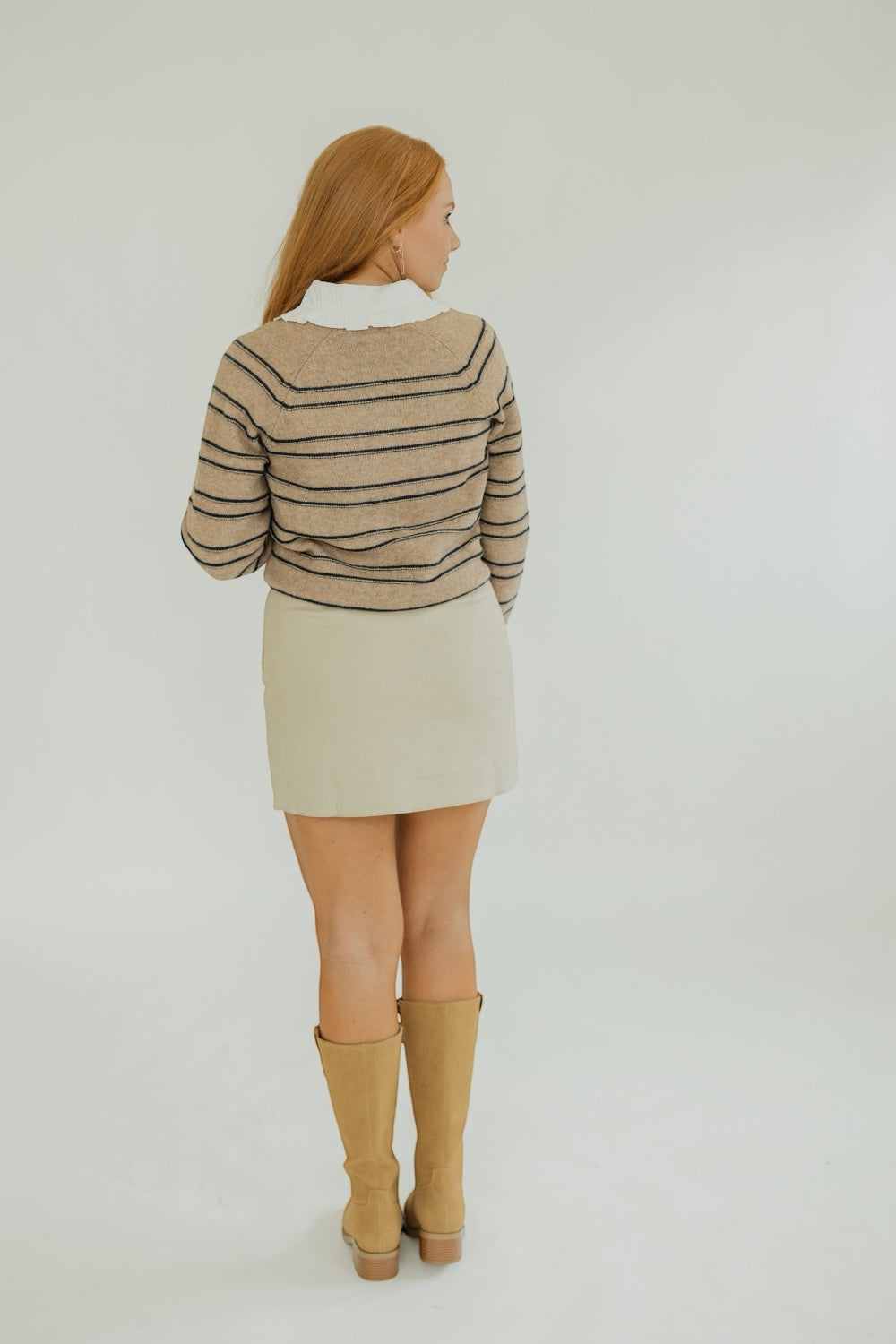 Camryn Cream/Navy Striped Cadigan