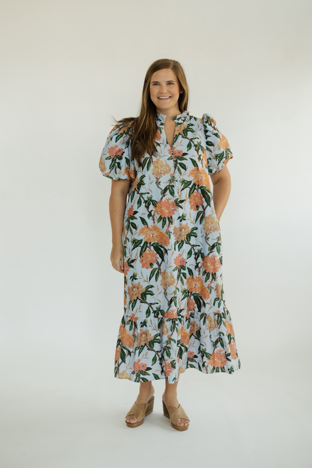 Bailey Blue Floral Midi Dress