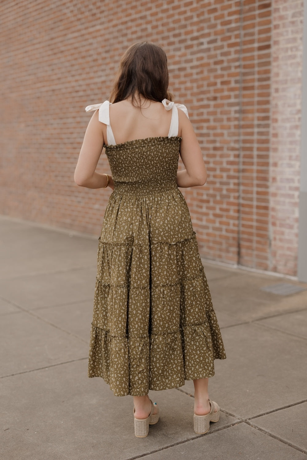 Tessa Tie Strap Tiered Floral Maxi Dress
