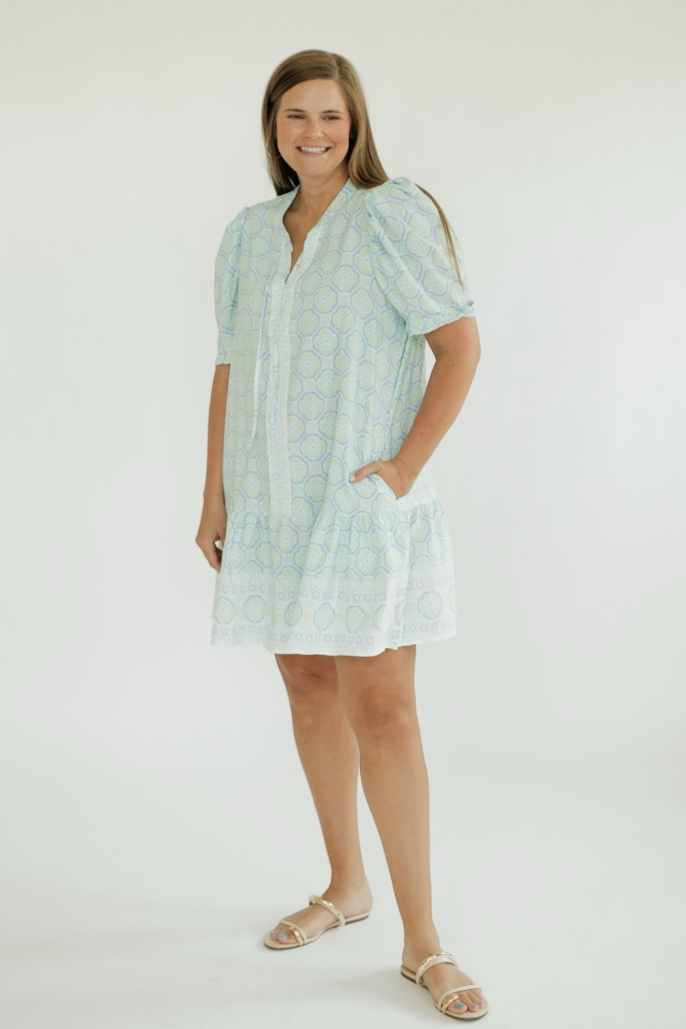 The Natalie Dress in Mosaic Charm