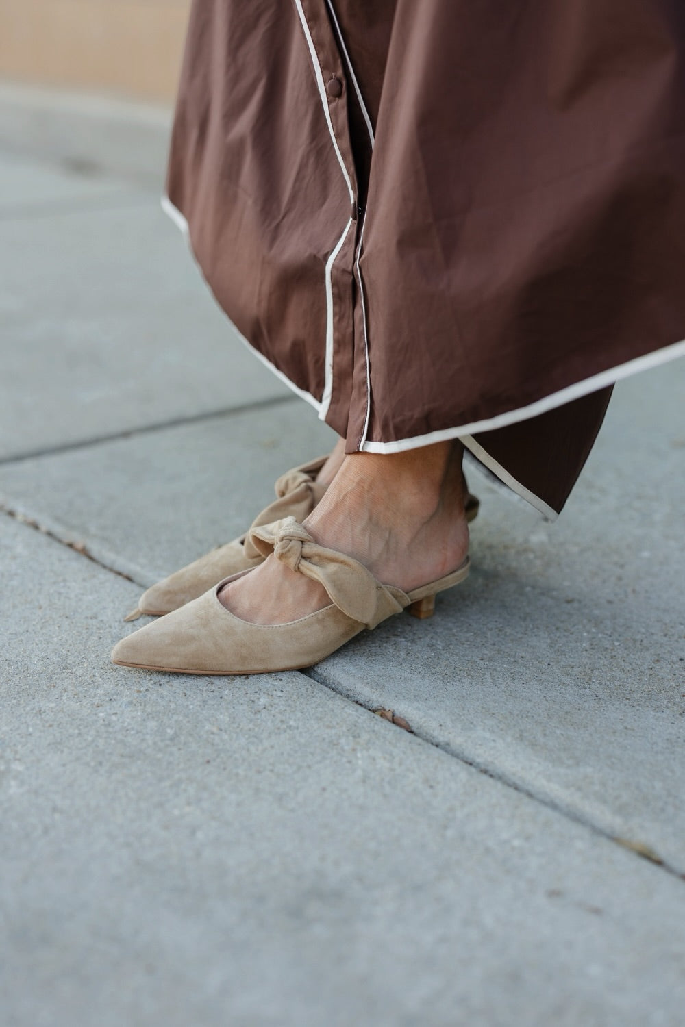Banu Amber Suede Kitten Heel