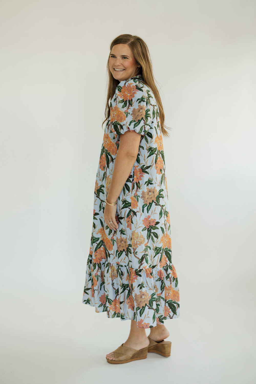 Bailey Blue Floral Midi Dress