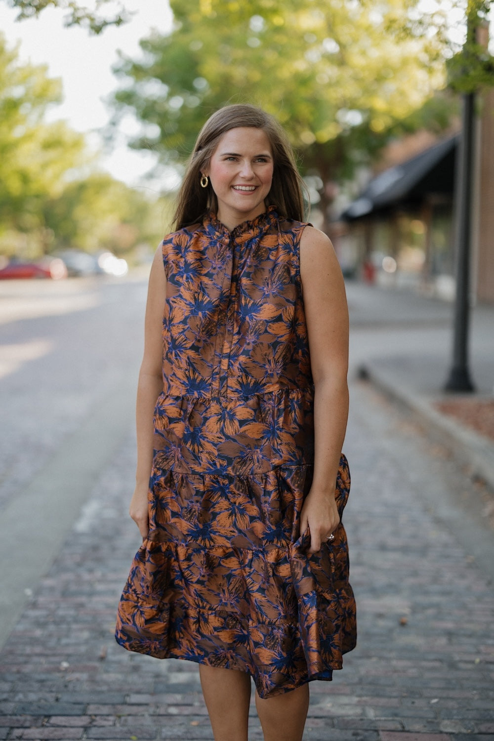 Heather Tiered Sleeveless Midi Dress