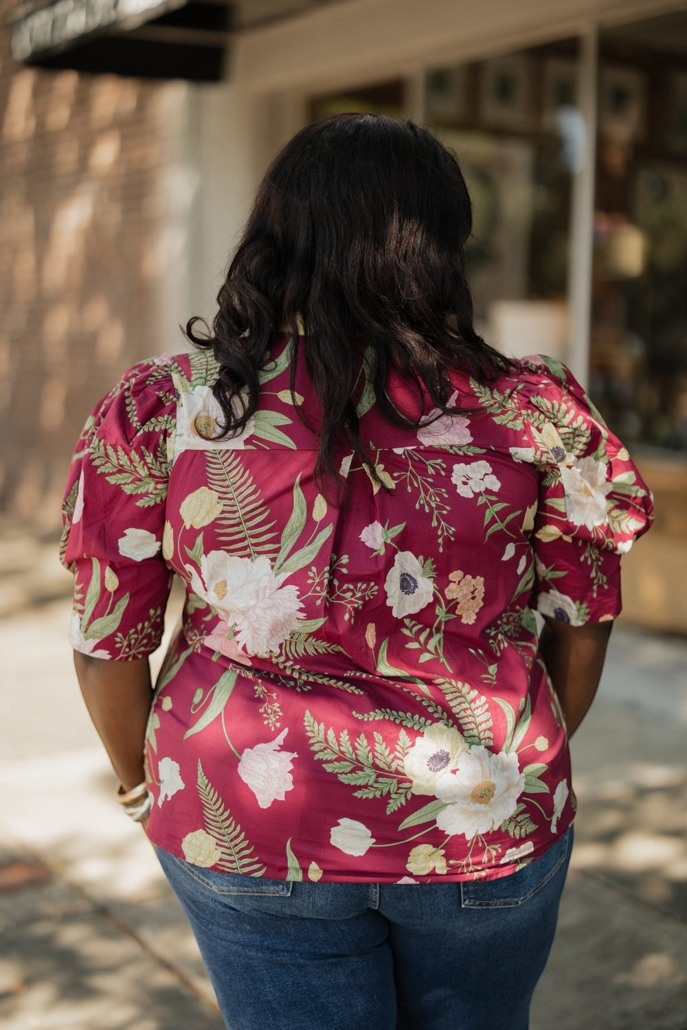 Merlot Floral Button Down (S-2XL)