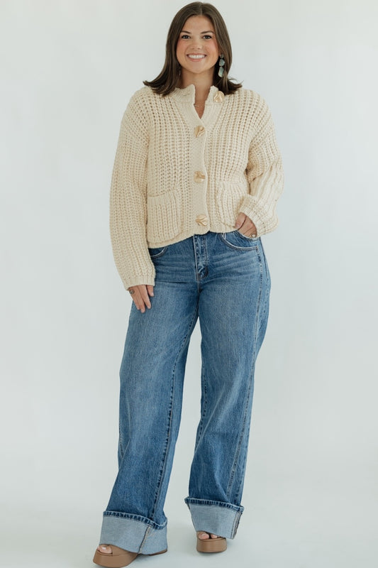 Zelle Creme Chunky Sweater