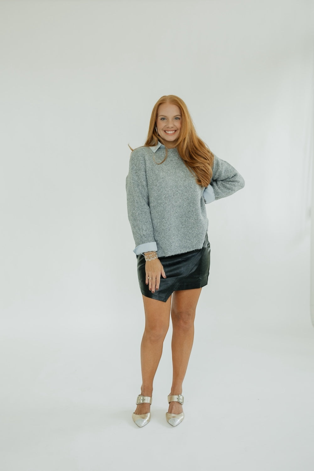 Cindy Charcoal Soft Yarn Knit Sweater