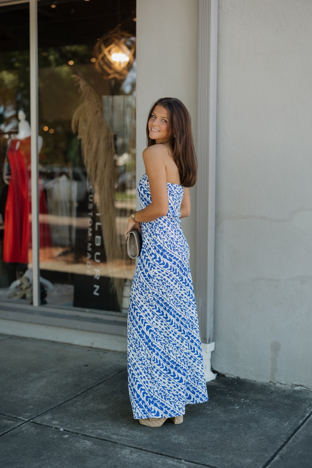 Eliana Cobalt Trail Midi Dress